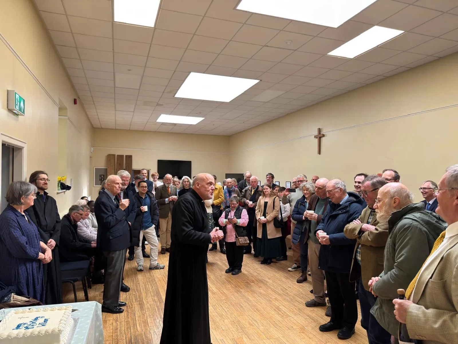 The congregation of St George’s gathered in the church